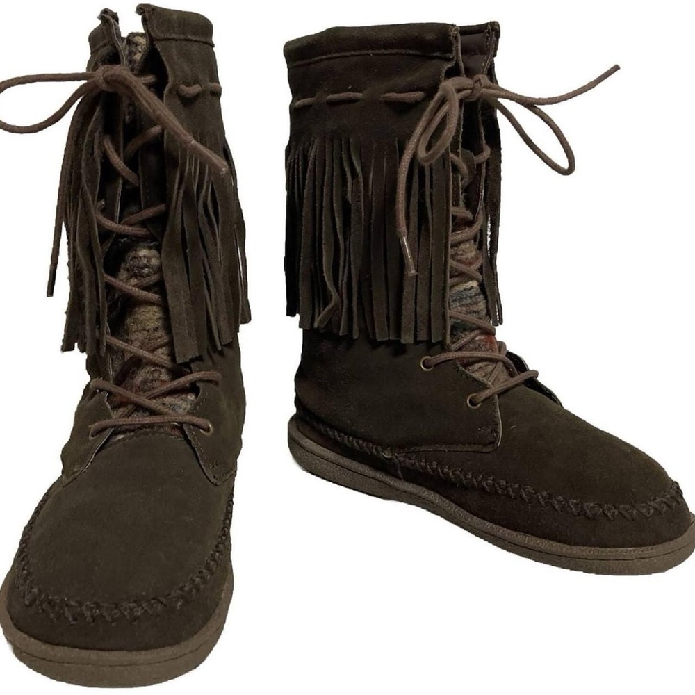 Wool rich moccasin boots